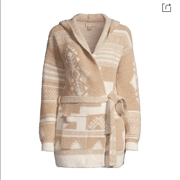 BAREFOOT DREAMS Cozy Chic Aztec Hoodie Cardigan - Picture 3 of 13